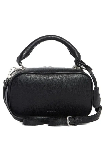 Bcbg Mini Top Handle Zip Crossbody Bag In Black