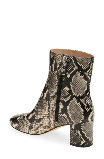 Stuart Weitzman Wynn Snakeskin Print Bootie In Brown