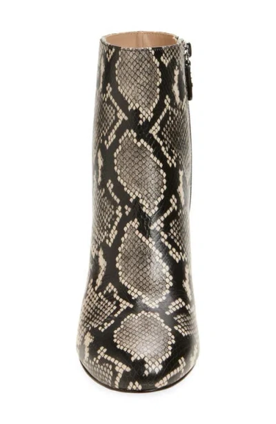 Stuart Weitzman Wynn Snakeskin Print Bootie In Brown