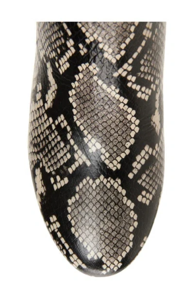 Stuart Weitzman Wynn Snakeskin Print Bootie In Brown