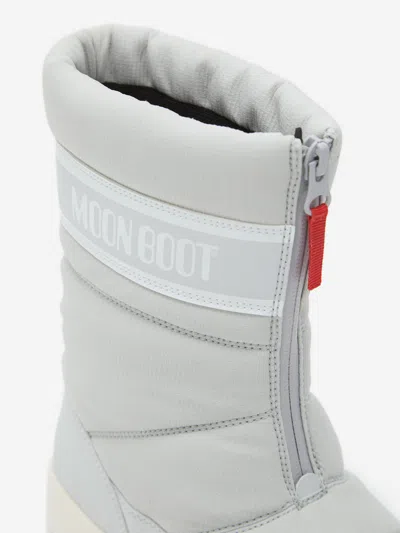 Moon Boot Kids Jr Park Zip High Wp Boots In Gray