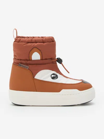 Moon Boot Kids Jr Park Tube Mid Animal Wp Boots In Brown