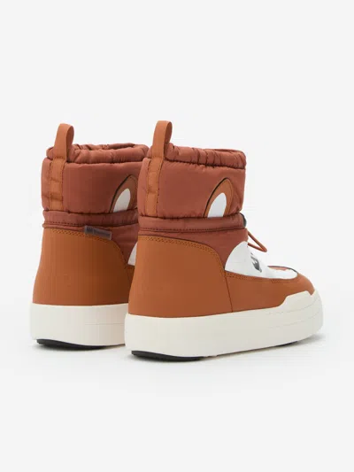 Moon Boot Kids Jr Park Tube Mid Animal Wp Boots In Brown