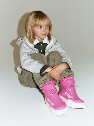 Moon Boot Quilted Mid-calf Snow Boots In Pink