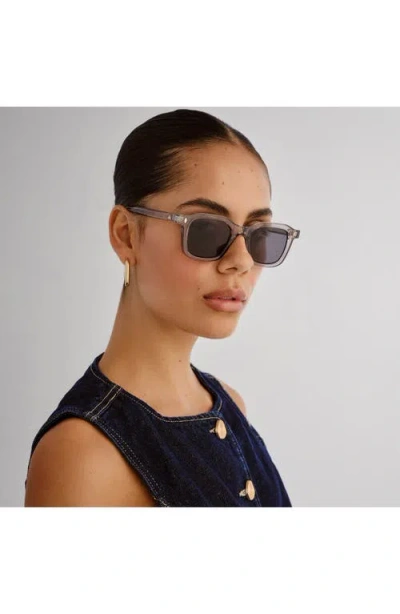 Aire Zodiac 48mm Small Square Sunglasses In White