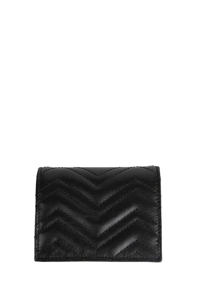 Gucci Gg Marmont Card Case Wallet In Black