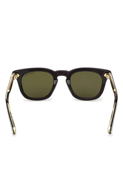 Tom Ford Icon 48mm Acetate Square Sunglasses In Black