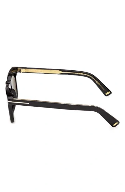 Tom Ford Icon 48mm Acetate Square Sunglasses In Black