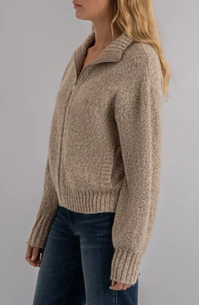 Kut From The Kloth Coryn Front Zip Sweater In Gray