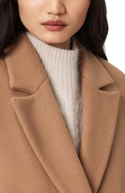 Allsaints Nellie Double Breasted Wool Blend Coat In Brown