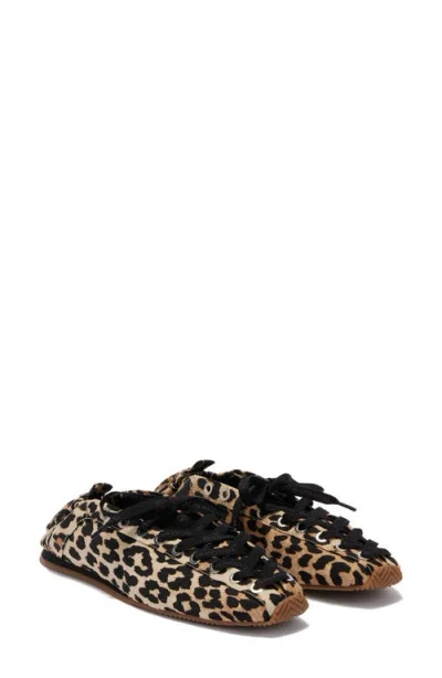 Ganni Ballet-inspired Lace-up Sandals With 0.7 Cm Heel In Black