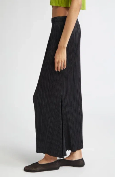 Issey Miyake Pleats Please  Ole Pleated A-line Skirt In Black
