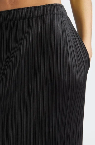 Issey Miyake Pleats Please  Ole Pleated A-line Skirt In Black