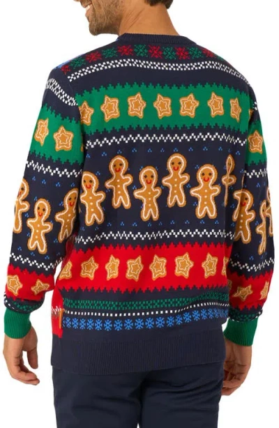 Opposuits Gingerbread Christmas Crewneck Sweater In Multi