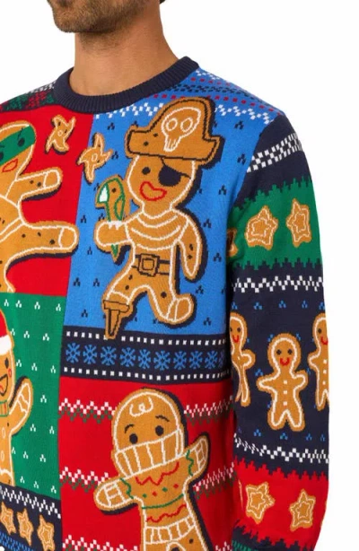 Opposuits Gingerbread Christmas Crewneck Sweater In Multi