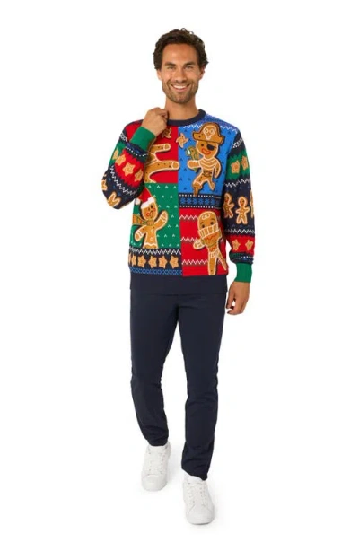 Opposuits Gingerbread Christmas Crewneck Sweater In Multi