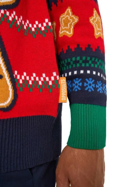 Opposuits Gingerbread Christmas Crewneck Sweater In Multi