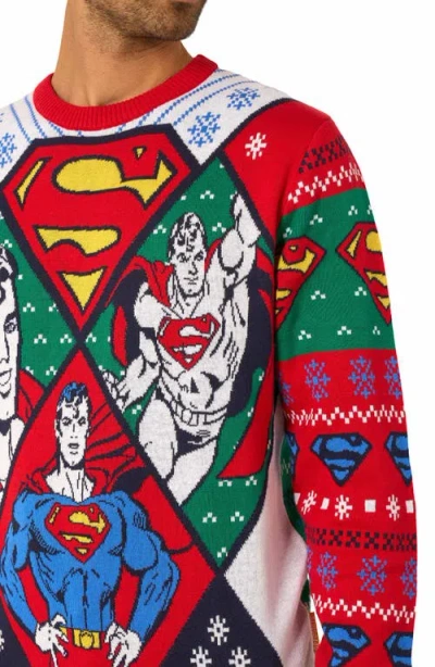 Opposuits Superman Christmas Crewneck Sweater In Multi
