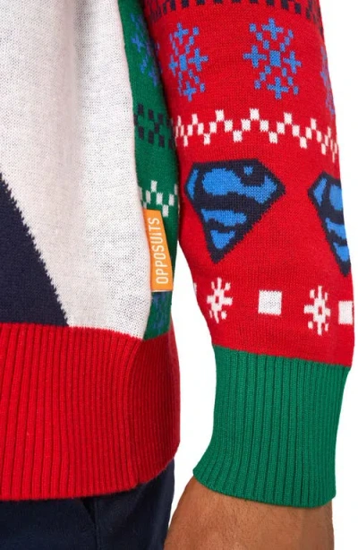 Opposuits Superman Christmas Crewneck Sweater In Multi