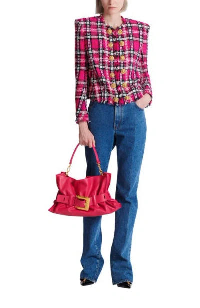 Balmain Cropped Jacket In Black