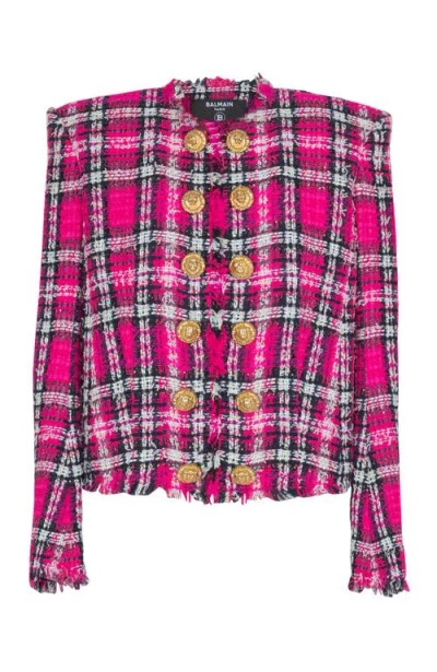 Balmain Cropped Jacket In Black