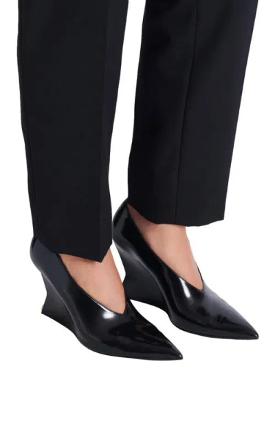 Balmain Patent Leather Wedged Pumps 95 In Multi