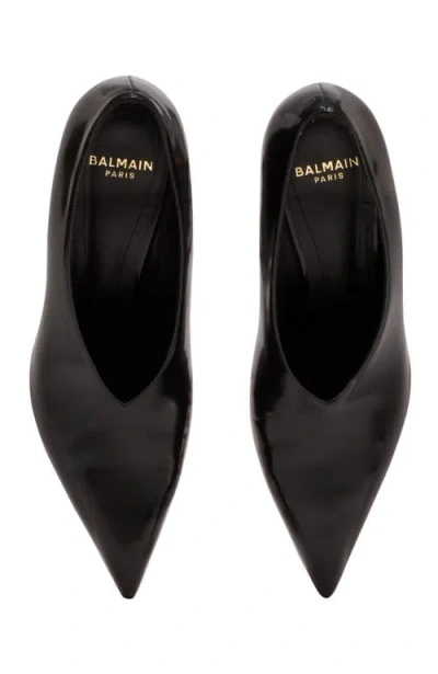 Balmain Patent Leather Wedged Pumps 95 In Multi