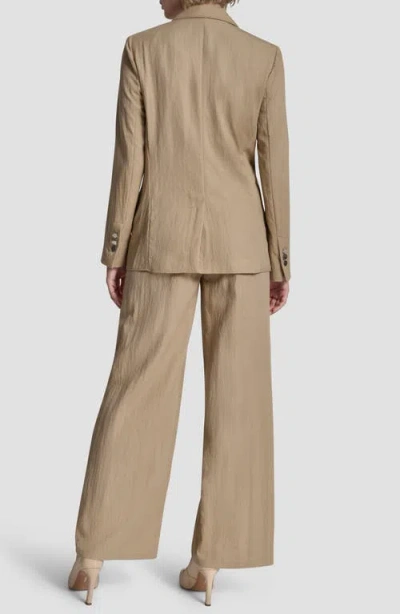 Dkny Zigzag Stitch Blazer In Brown