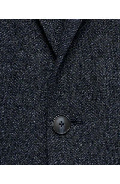 Mango Slim Fit Blazer In Blue