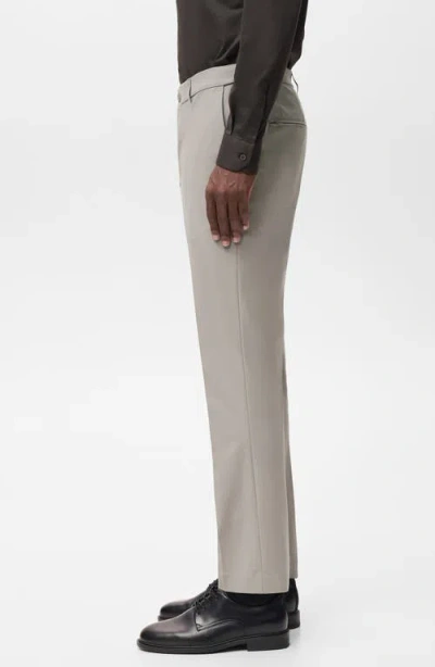 Mango Slim Fit Thermolite® Flat Front Pants In Gray