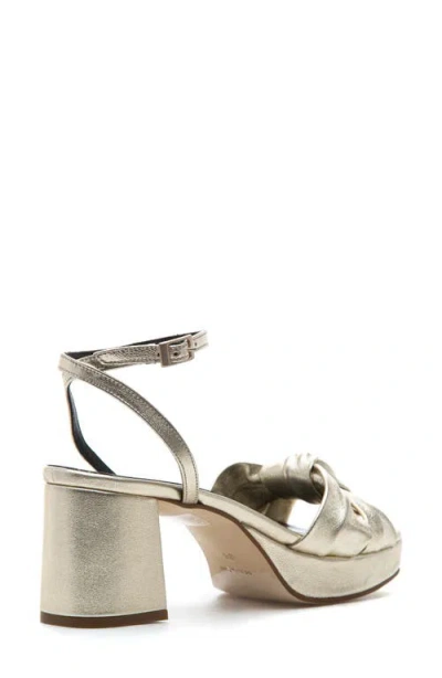 275 Central Malik Ankle Strap Platform Sandal In Metallic