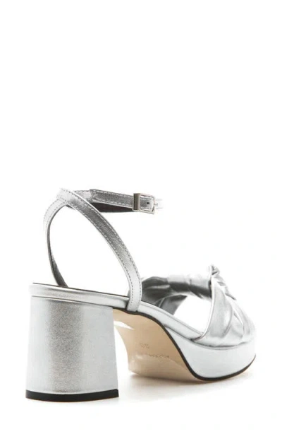 275 Central Malik Ankle Strap Platform Sandal In Silver
