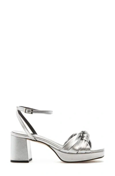 275 Central Malik Ankle Strap Platform Sandal In Silver