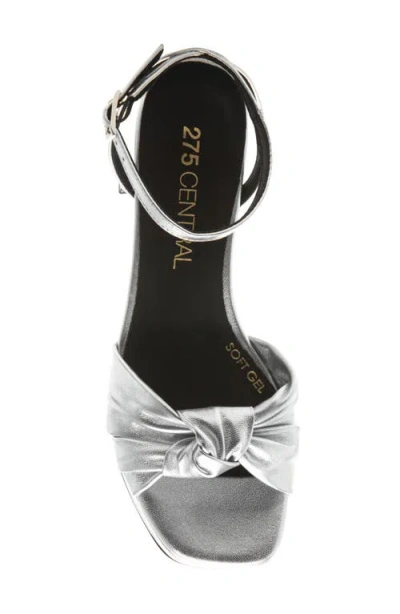 275 Central Malik Ankle Strap Platform Sandal In Silver
