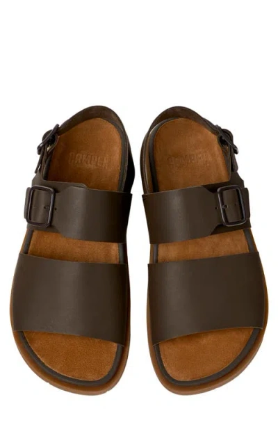 Camper Lluc Two Strap Sandal In Brown