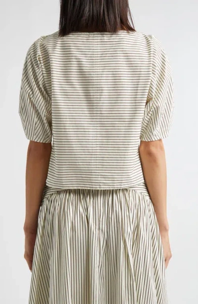 Staud Didi Stripe Top In Neutral
