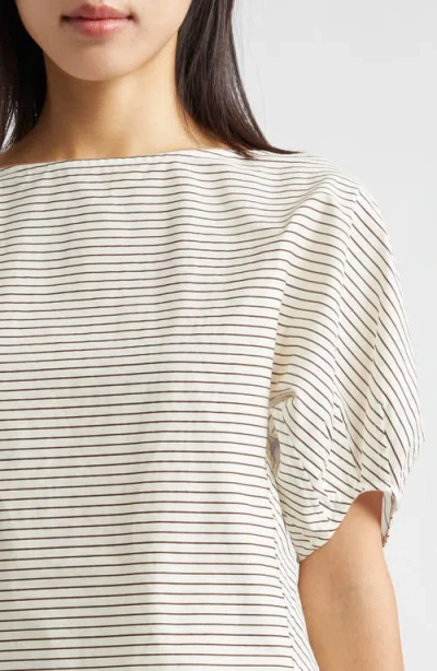 Staud Didi Stripe Top In Neutral