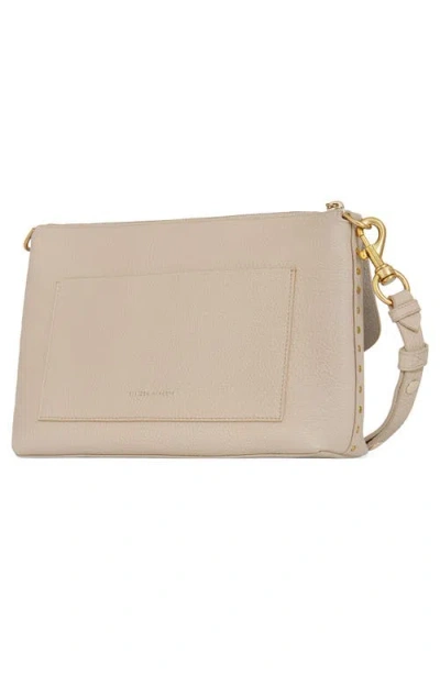 Rebecca Minkoff Darren Small Leather Top Zip Leather Shoulder Bag In Stone