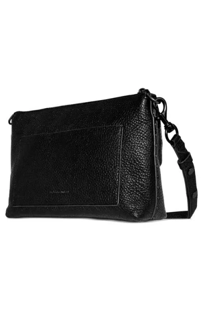Rebecca Minkoff Darren Small Leather Top Zip Leather Shoulder Bag In Black