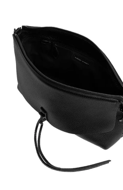 Rebecca Minkoff Darren Small Leather Top Zip Leather Shoulder Bag In Black