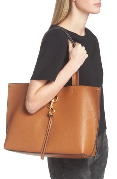 Rebecca Minkoff Megan Large Pebbled Leather Tote In Brown