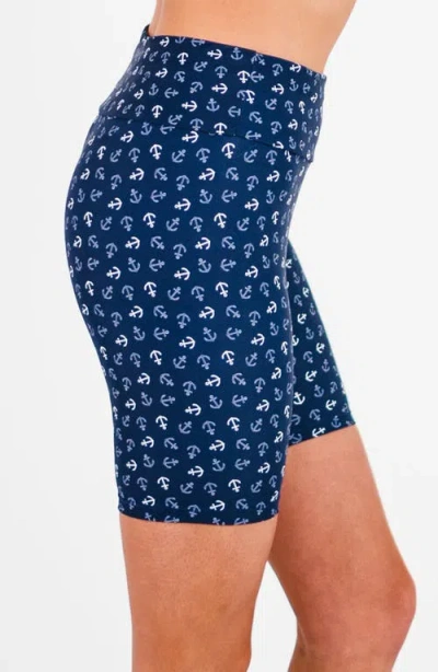 Calypsa Mid-thigh Swim Shorts In Multi