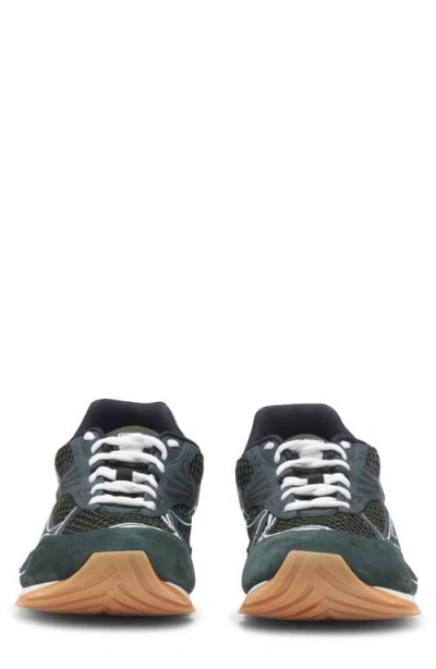 Bottega Veneta Orbit Mesh Running Sneakers Rubber Sole In Green