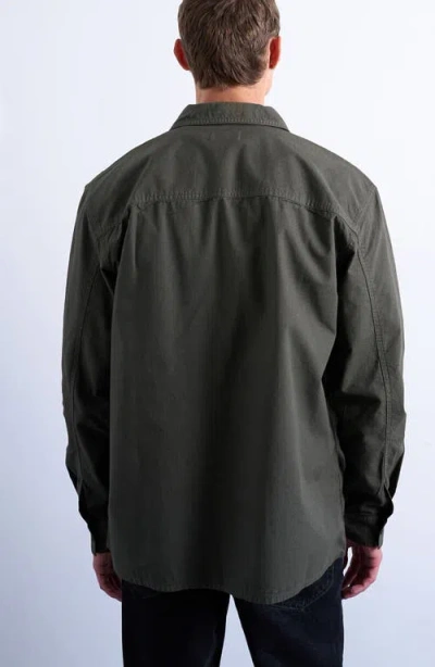 Topman Regular Fit Ripstop Button-up Shirt In Gray