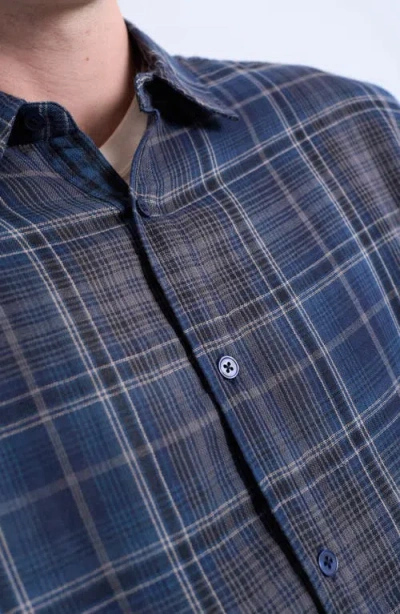 Topman Check Cotton Button-up Shirt In Multi