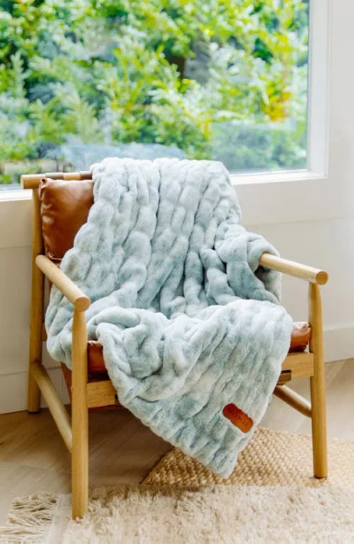 Little Giraffe Cloudscape Throw Blanket In Blue