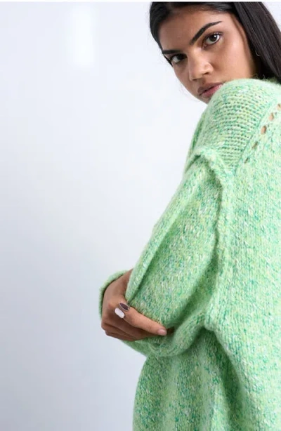 Topshop Oversize Sweater In Multi