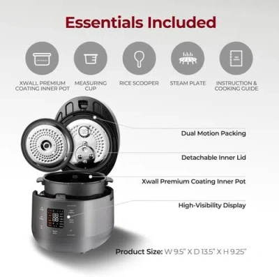 Cuckoo 6-cup (uncooked) Twin Pressure Rice Cooker With Nonstick Inner Pot In Gray