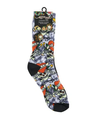 Ed Hardy 360 Print Full Cushion Crew Sock 2-pack In Multi