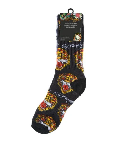 Ed Hardy 360 Print Full Cushion Crew Sock 2-pack In Multi